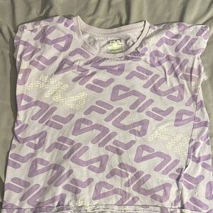 Fila Kids Purple Logo Short Sleeve Tee